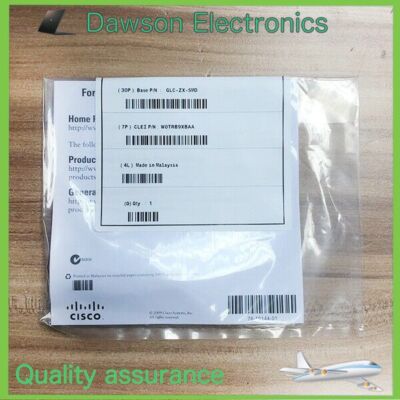New Cisco 1000BASE-ZX GLC-ZX-SMD SFP, 1550nm, 80km, LC, SMF Transceiver Module