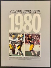1980 CFL Football Grey Cup Program and Ticket Stub Edmonton Eskimos Warren Moon