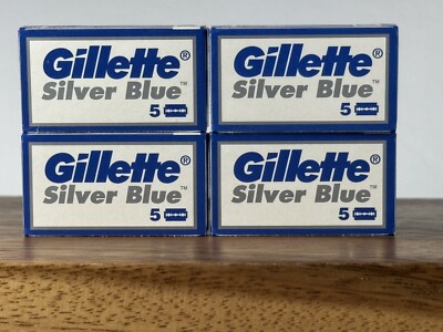 20 Cuchillas de afeitar Gillette Silver Blue Doble filo seguridad afeitado Rusia