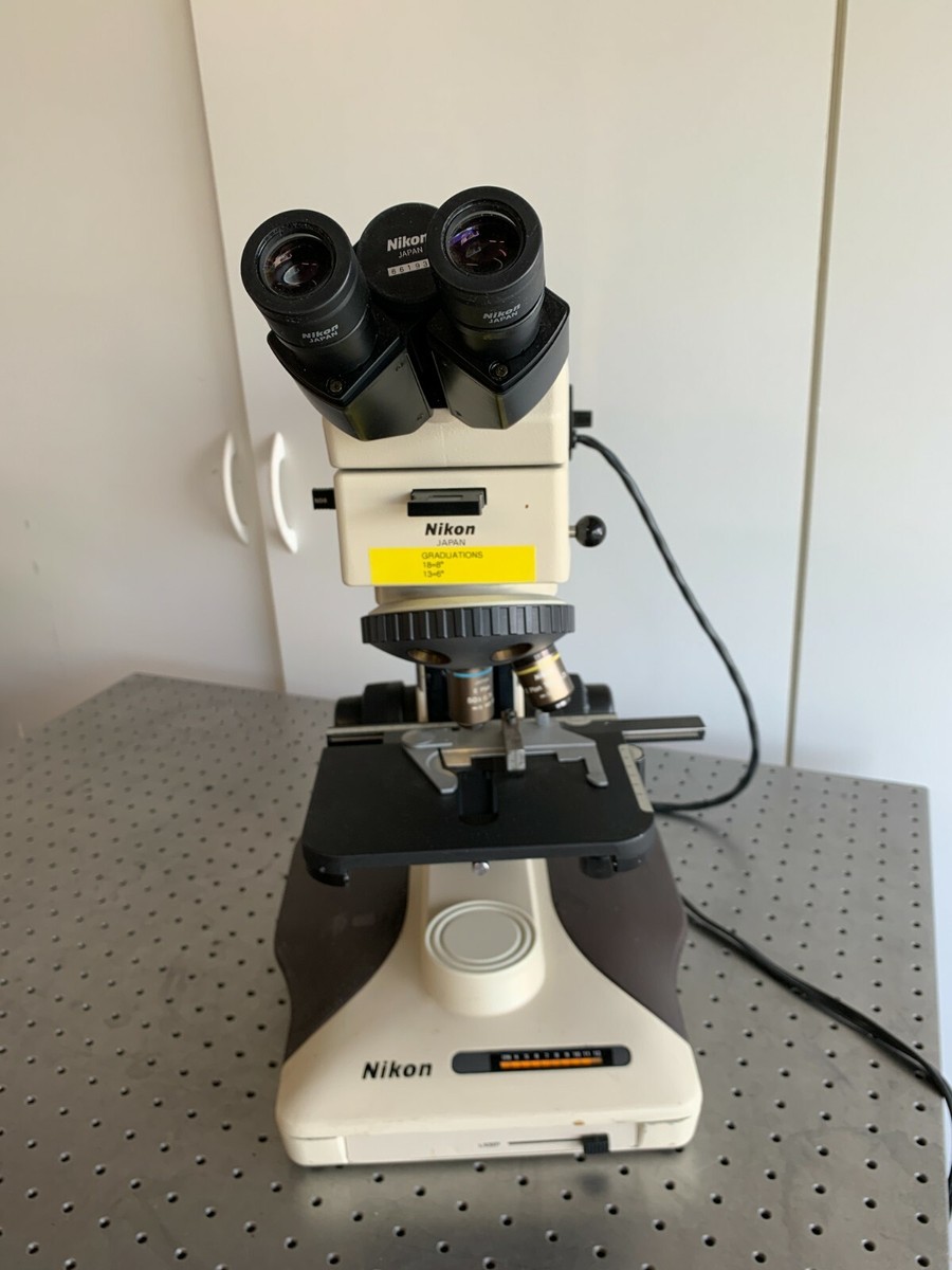 Nikon Optiphot-100 Microscope with 2 objective Lenses | eBay Nikon Optiphot-100 Microscope with 2 objective Lenses | eBay