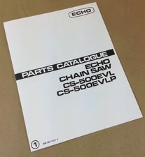 Echo Chainsaw Cs-500Evl Cs-500Evlp Parts Catalog Manual Chain Saw 2 Cycle