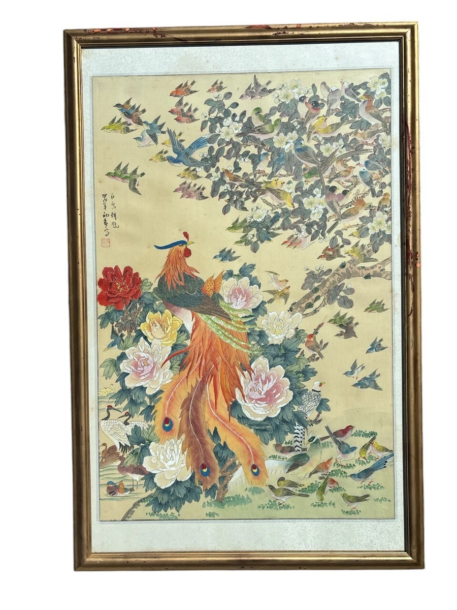 Multi-Color Vintage Original 1900-1940 Antique Chinese Paintings