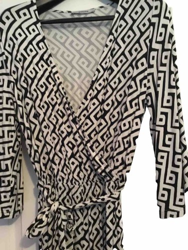 Jersey Ladies Jumpsuit Black & White Fits 14 - Picture 3 of 5