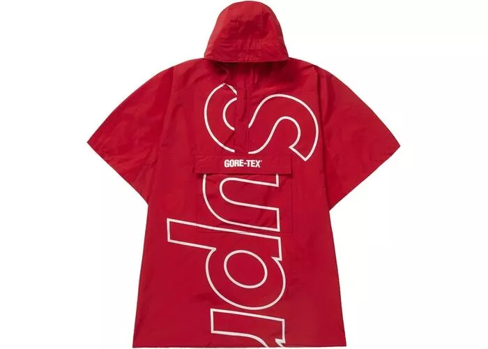 Supreme GORE TEX Poncho Rouge L/XL Boîte Logo SAISON SS19