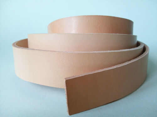 50" LONG natural 2mm - 2.4mm THICK BRIDLE / BUTT LEATHER STRAP VEG TAN cow hide - 第 1/2 張圖片