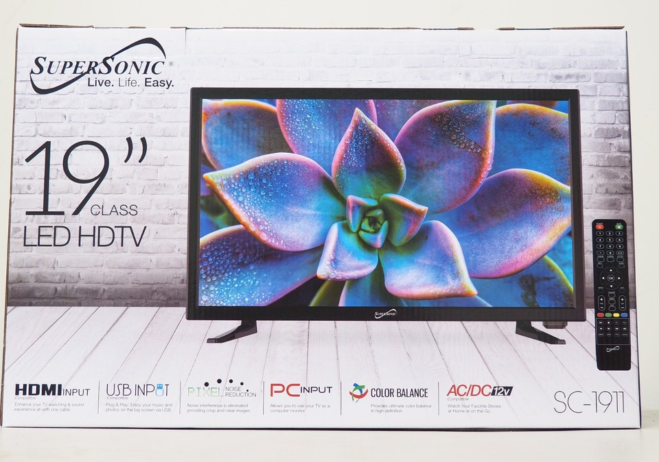 Supersonic 19-Inch 1080p LED Widescreen HDTV with HDMI Input (AC/DC) SC ...