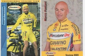 Affiche Cyclisme Marco PANTANI Mercatone Uno 2002 - Poster Vintage - Très Bon État