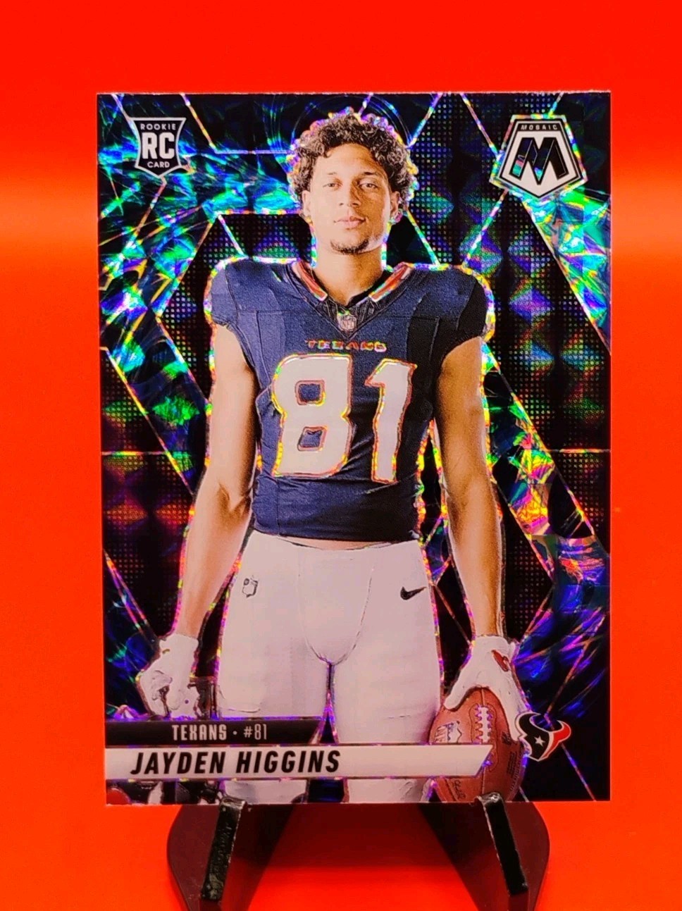 Jayden Higgins 2025 Mosaic Rookie Variation #286 Genesis Prizm (RC) Texans💎🔥