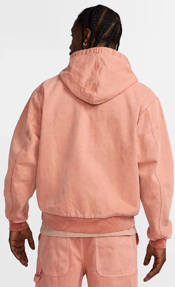 Nike Life Full-Zip Unlined Hooded Jacket Amber Men Size Small  FZ6575-225 $205 - Image 4 of 4