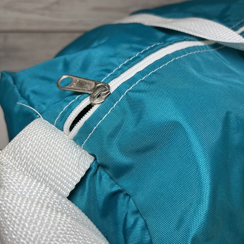 Vtg Rare 80s Athletic / Dance Duffle Bag Made In USA American Heart Assoc Teal - Picture 8 of 12