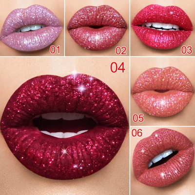 Glitter Liquid Lippenstift Wasserdicht Anti Fading Zarte Textur Leuchtende Lippe