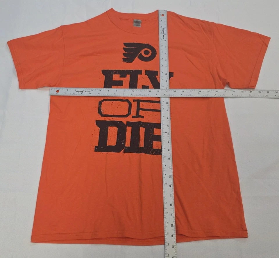 Camiseta Philadelphia Flyers Para Hombres Grande NHL Hockey 2019-20 Calendario Camiseta Gildan Foto 4 de 4