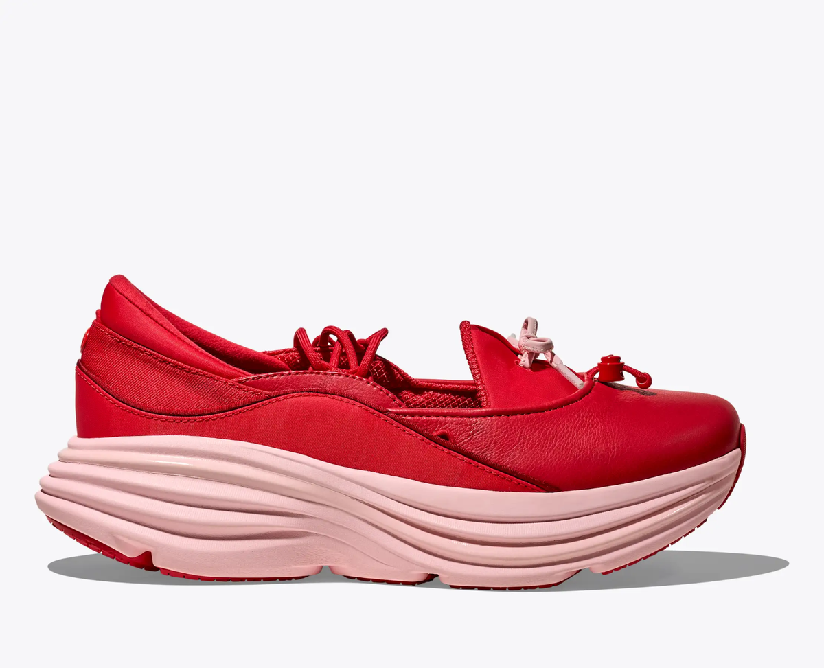 Size 7.5 - Hoka One One HOKA Bondi Mary Jane Cerise Rose Tea for