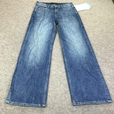 Aeropostale Wide Leg Jeans Womens 6 Blue Medium Wash Denim Sample Pants