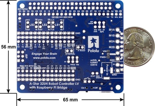 Pololu A-Star 32U4 Robot Controller LV with Raspberry Pi Bridge - Picture 7 of 10