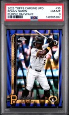 2025 TOPPS CHROME UPDATE PURPLE RAYWAVE #35 RONNY SIMON ROOKIE RC 225/250 PSA 8