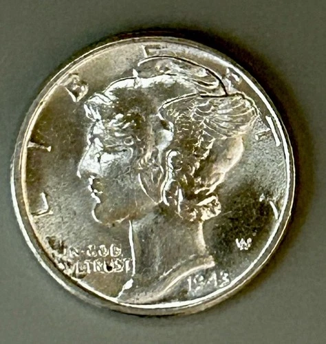 1943 10C Mercury Dime BU Brilliant Uncirculated - 25628