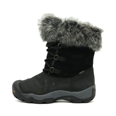 KEEN Damen 52026-JBDS Stiefel Schwarz Leder Gefüttert Winterstiefel EU 38.5