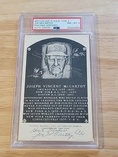 Joe McCarthy Signed Artvue Type 2 Postcard Plaque PSA/DNA 8 NO Personalization