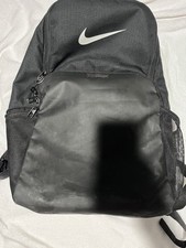 Nike Black Backpack Bookbag Zip Closure Padded Straps Outer Pockets