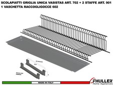 Scolapiatti VASISTAS ARDESIA 702 Pensile 90 Interno 85,6 Staffe + Vasca Plastica