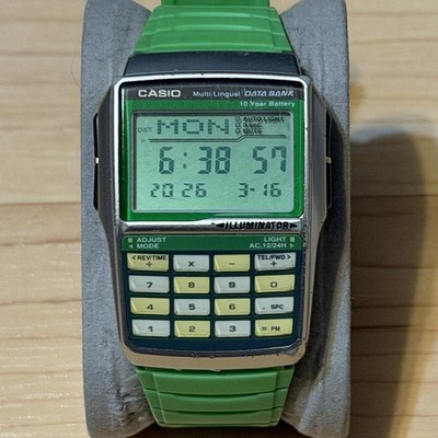 Casio DBC-32C-3BJF Multi Lingual Data Bank Green Men's Digital