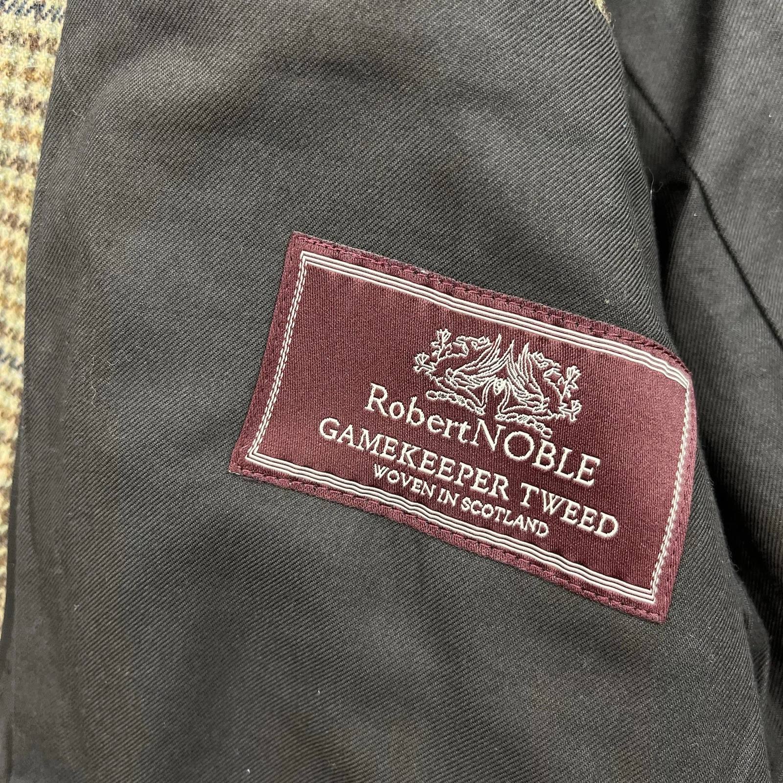 Brooks Brothers Robert Noble Gamekeeper Tweed Wool Jacket Blazer Coat Size XL image 6