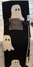 Spooky Night - Halloween GHOST Throw Blanket 50 x 60 Black And White NEW