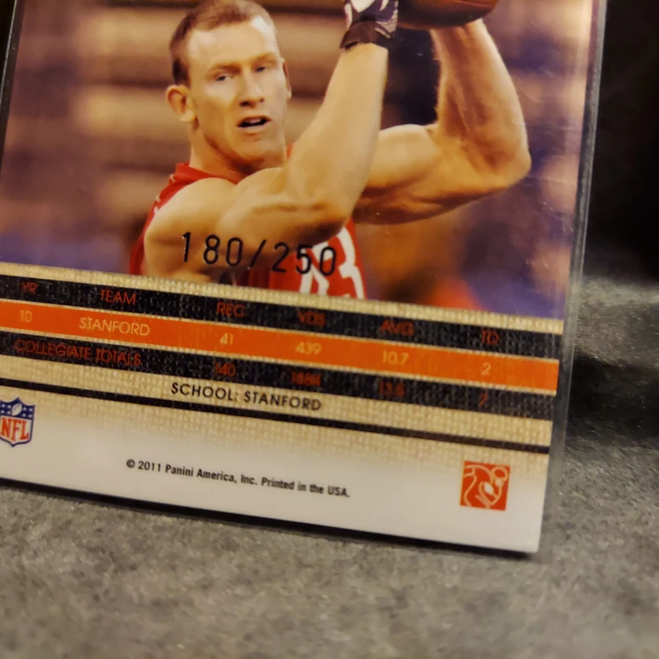 Ryan Whalen Bengals 2011 Panini Threads Century Proof Silver RC #237 /250 - Image 3 of 3