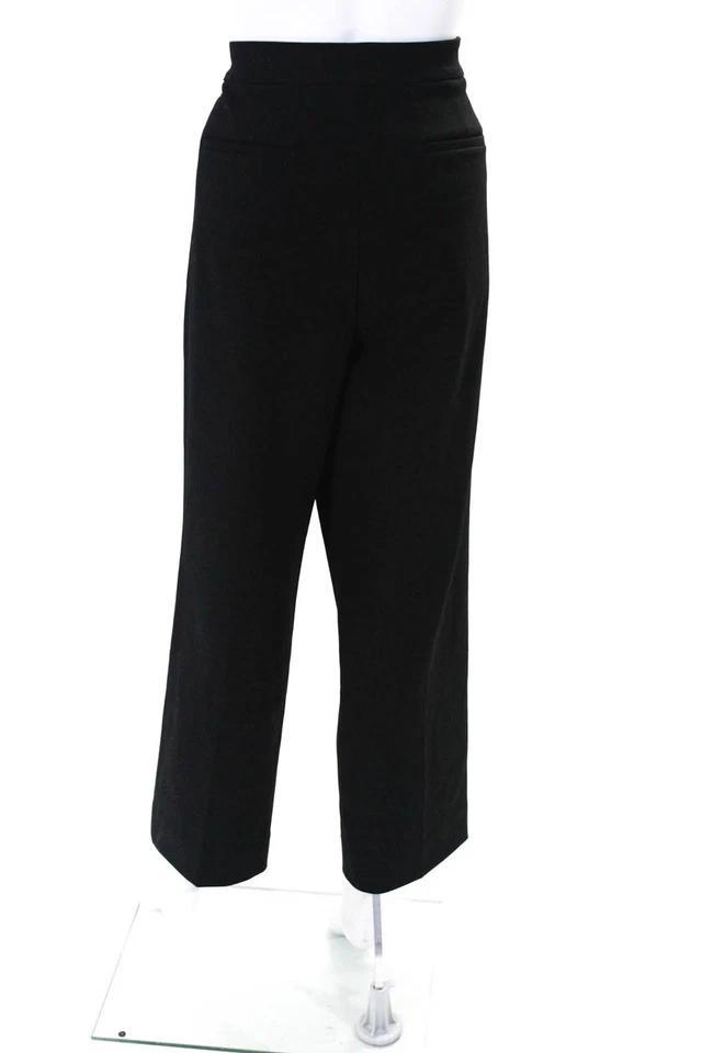 J Crew Women's Hook Closure Flat Front Straight Leg Dress Pant Black Size 14 - Image 3 of 4