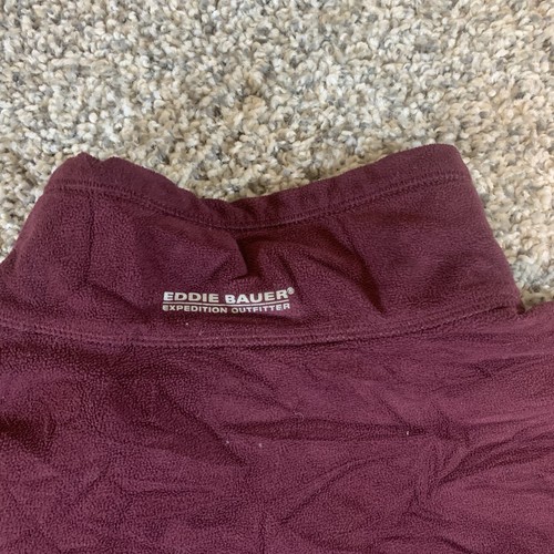 Eddie Bauer Jacket Mens XL First Ascent Outdoor Hiking Fleece 1/4 Zip Purple - Picture 13 of 13