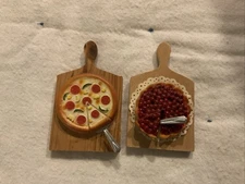Vintage Refrigerator Magnets Cutting Boards Food Pie Pizza 