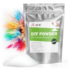 White DTF Powder, 500g / 1.1lb for & Fabrics