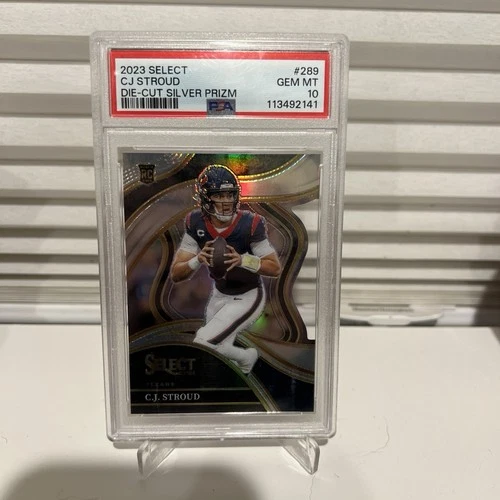 PSA 10!! 2023 Panini Select Club Level C.J. Stroud #289 Silver Prizm DieCut (RC)