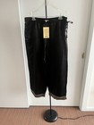 NWT Fabindia Cotton Satin PALAZZO IJAR Dress PANT WIDE LEG Black & Gold Brocade — photo 3