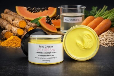 Correcting and Soothing Facial Cream with Niacinamide, Turmeric, Papaya + Carrot