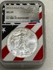 2016 Silver Eagle NGC MS 69 ~  Rare Flag Label ~ PRISTINE ~ NO SPOTS  (146)