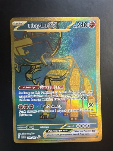 Pokemon Ting-Lu ex 244/091 Hyper Rare Paldean Fates Pokemon Holo