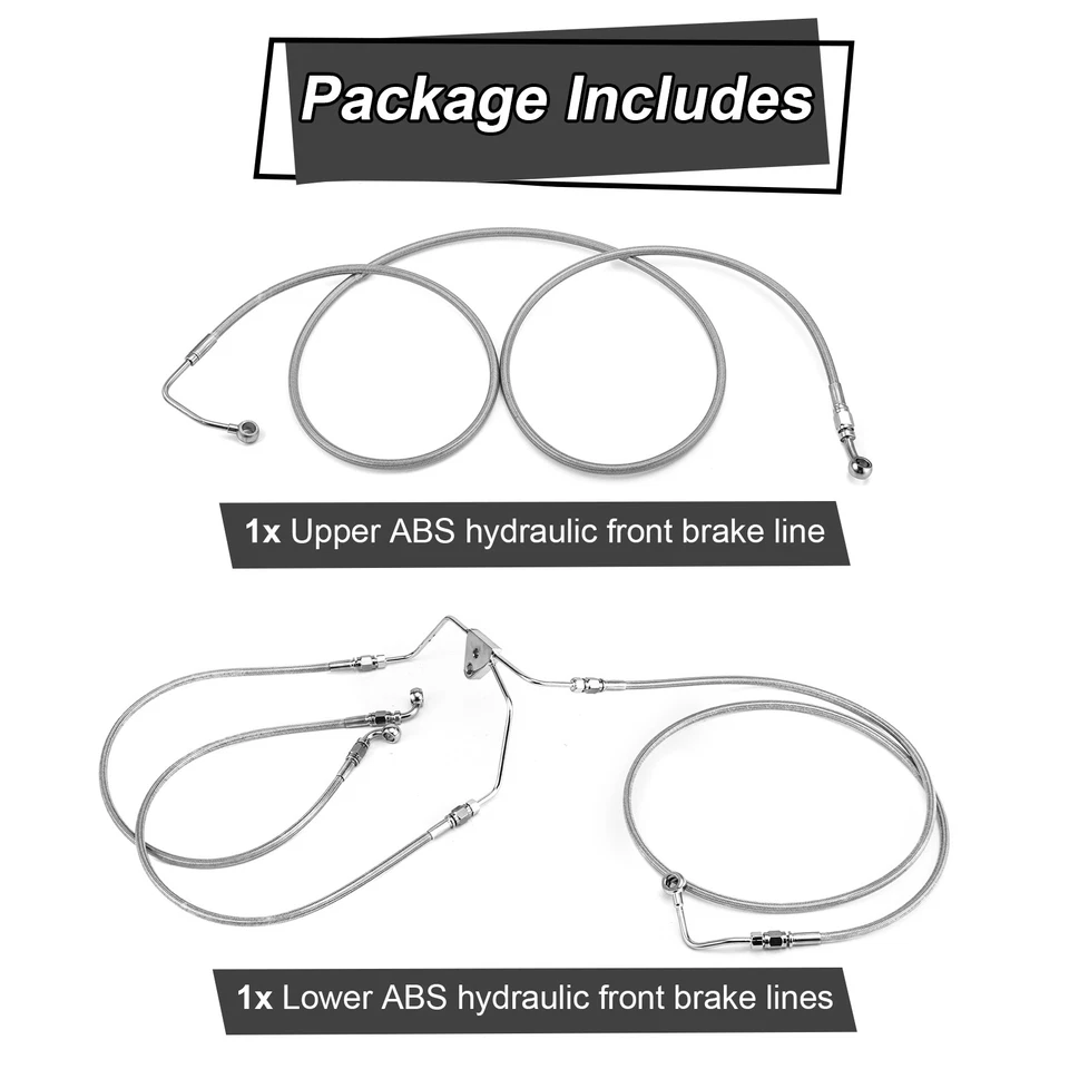 16"-18" Handlebar ABS Chrome Front Cable Kit For Harley 38937-09 42388-09 - Изображение 4 из 4