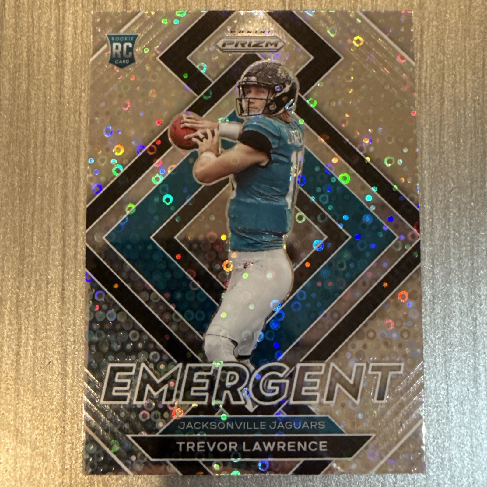 Trevor Lawrence 2021 Panini Prizm Emergent No Huddle Prizm Rookie #E-1 Jaguars