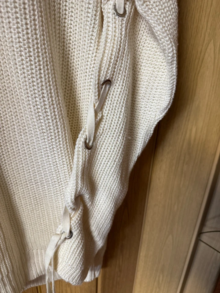 Brave Soul London Jersey Cuello Redondo Marfil Manga Larga Foto 3 de 4