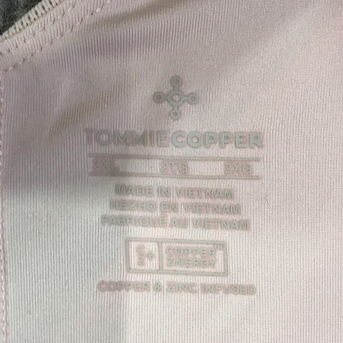 Tommie Copper Sports Bra Womens 2XL Pink Front Zip Copper Znergy Mesh Support - Photo 17/24