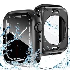 2-in-1 Waterproof Case for Apple Watch 44mm Screen Protector Accessories