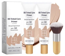 BB Tinted Moisturizer SPF 30, BB Tinted Care Primer (Natural*2 with Brush)