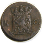 elf Netherlands 1/2 Cent 1851 — photo 2