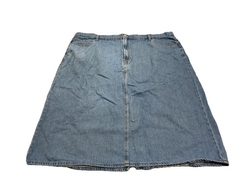 Old Navy Plus Size 26 High Rise WOW Denim Jean Skirt A-Line Light Wash Long 30”