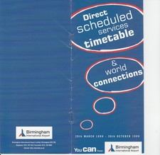 Flugplan Birmingham Airport 1999 Timetable