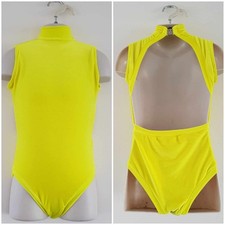 9-10 Jahre Samt ärmellos gefüttert Trikot Flo gelb