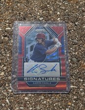 2023 Panini Prizm - Signatures Aaron Zavala #SIG-AZ Red Prizm (AU, RC)