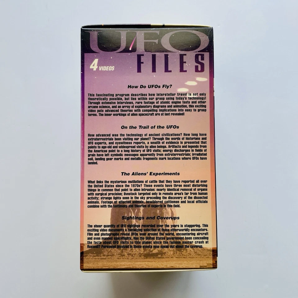 🌌 UFO Files VHS Collector’s Set (4 Tapes) - Declassified U.S.A.F. Footage VHTF - Image 3 of 3